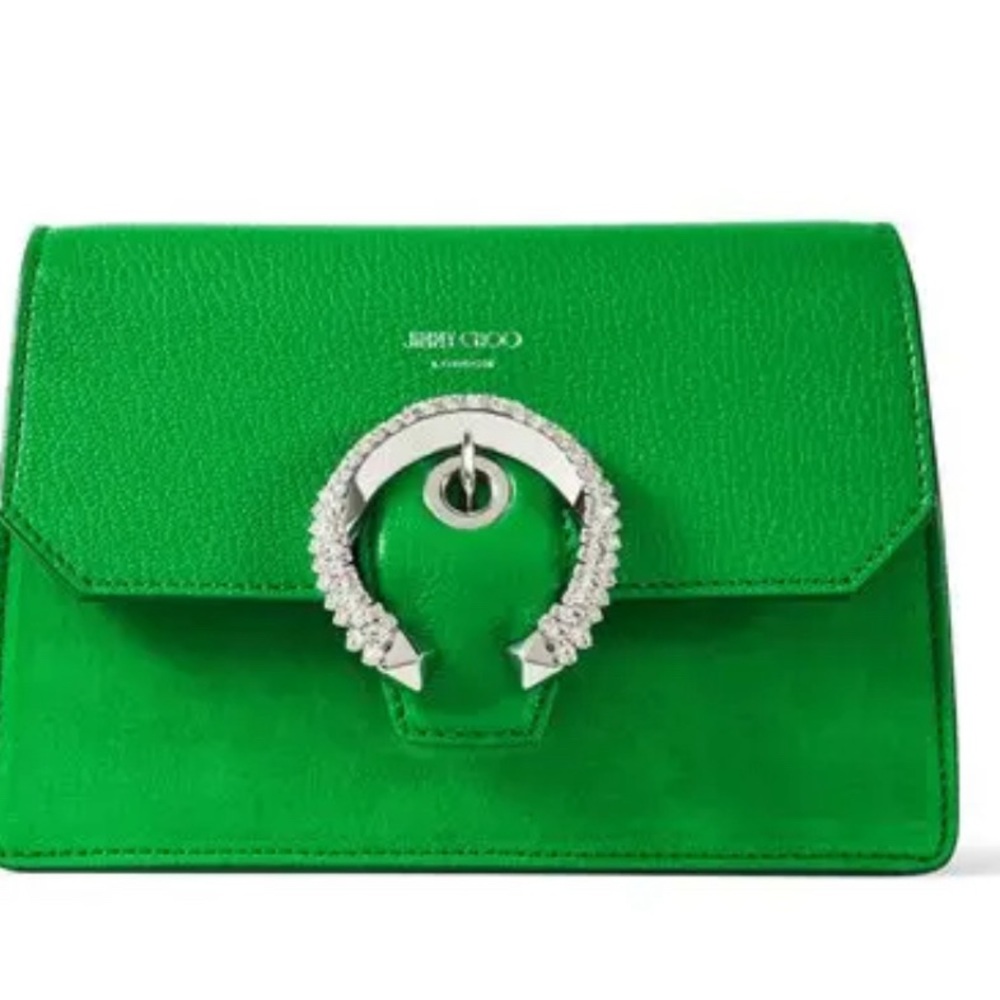 Jimmy Choo Madeline CROSSBODY, GOAT LEATHER W/SUEDE W/CRYSTAL